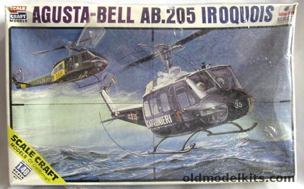 ESCI 1/48 Augusta-Bell AB-205 Iroquois (Huey UH-1) - Luftwaffe or Italian Air Force, SC-4029 plastic model kit